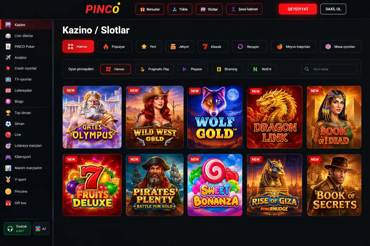 Pinco bonus və bonuslar – mövcud təkliflər — Pinco promo code